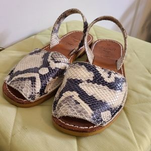 Castell Slingback Sandals Snake Leather Spain